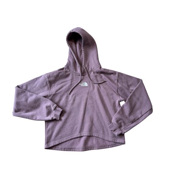 The North Face hoodie/sweatshirt women’s size med, cropped styling; Pink/Mauve - Picture 1 of 11